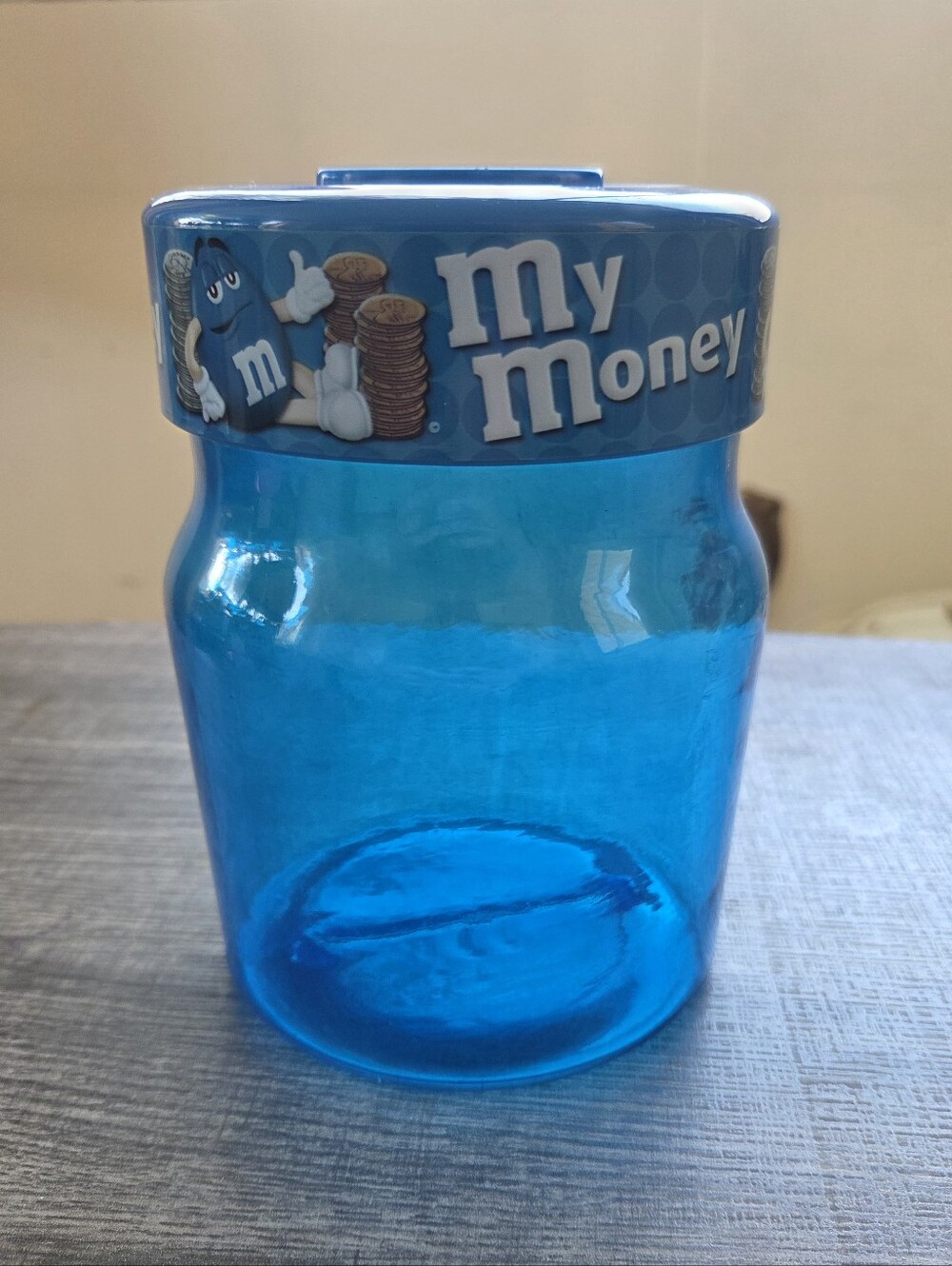 My Money Blue M&M's Coin Jar